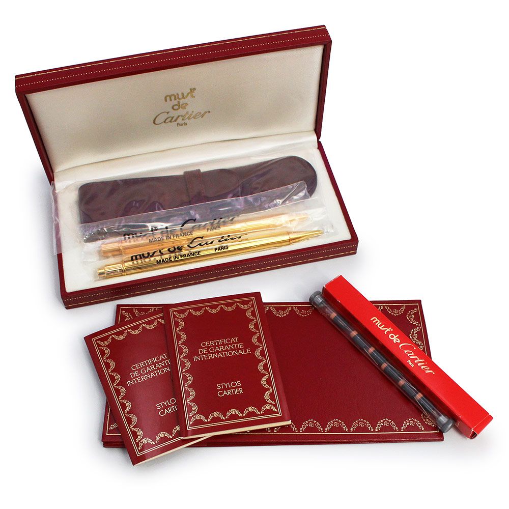 カルティエ マスト ドゥ カルティエ ゴールド ツイスト式ボールペン