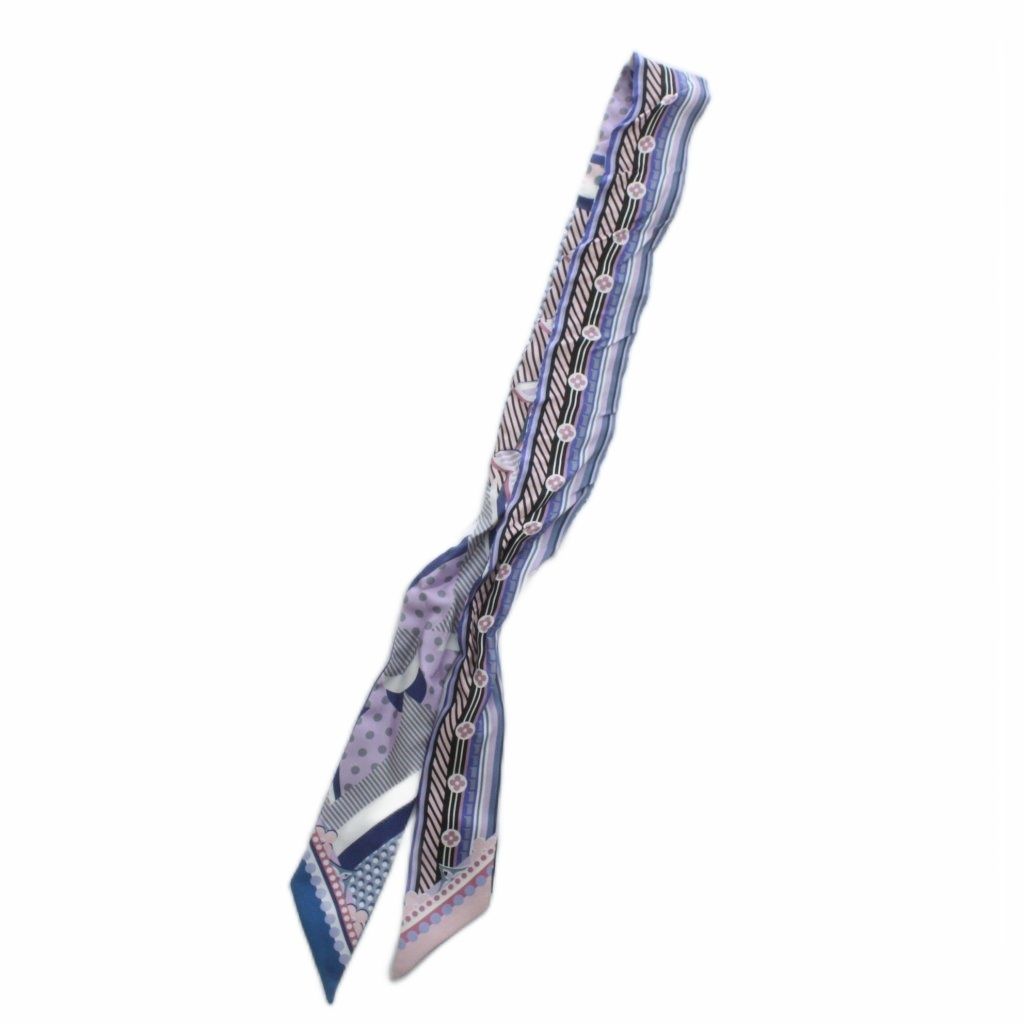 ルイヴィトン LOUIS VUITTON バンドーBB ポップLV ブルーエ スカーフ