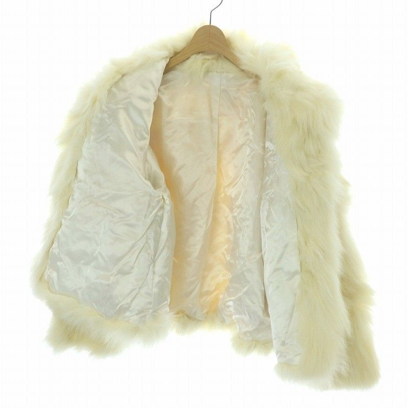 ノーブランド品 ファーコート ミドル ハーフ アウター フォックス 毛皮