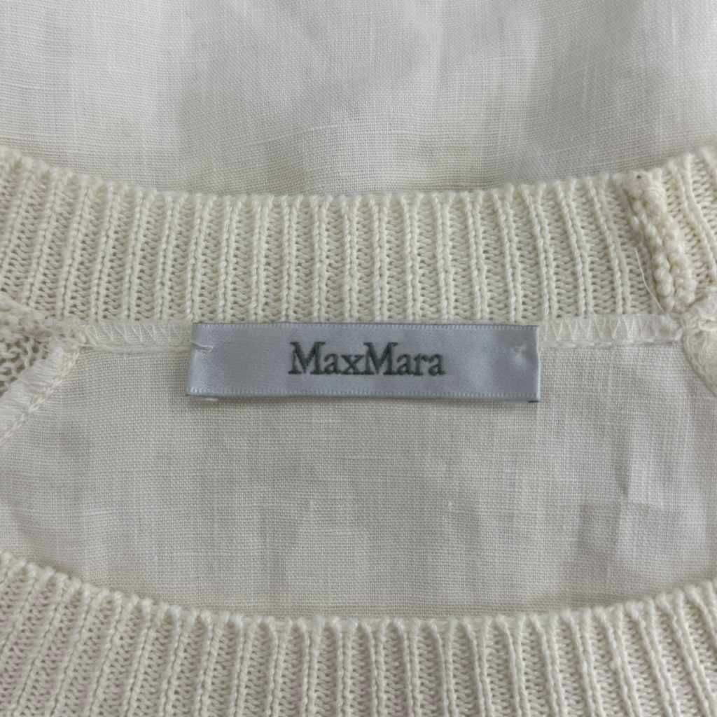 マックスマーラ MAX MARA 白タグ ニット セーター 半袖 クルーネック
