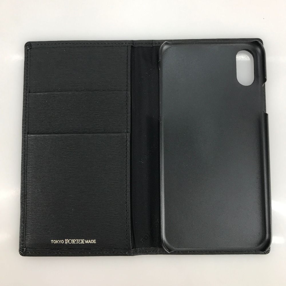 05w17843 ポーター PORTER 手帳型iPhoneケース ブラック/黒 メンズ 