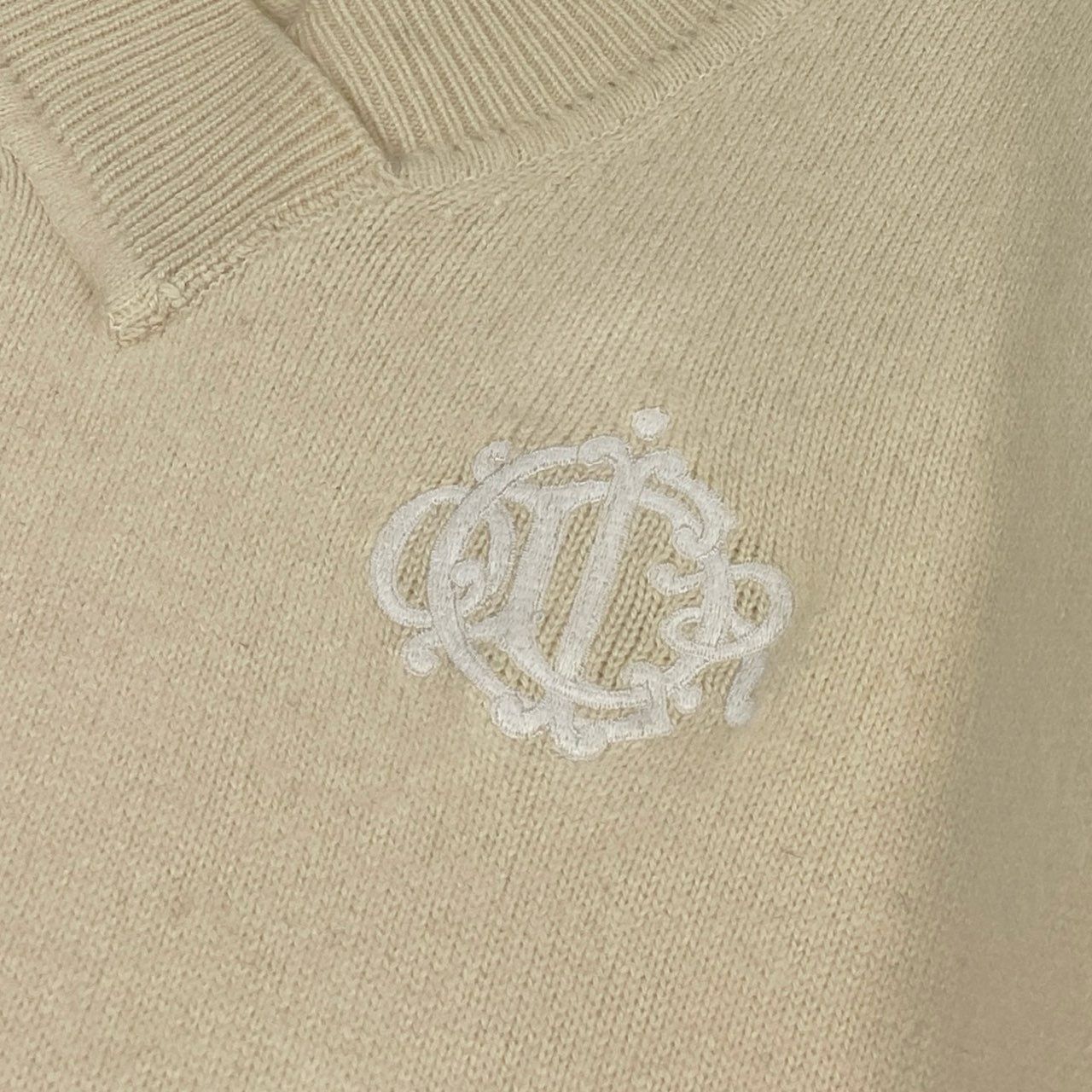42a23 Christian Dior クリスチャンディオール エンブレムロゴ ニット  
