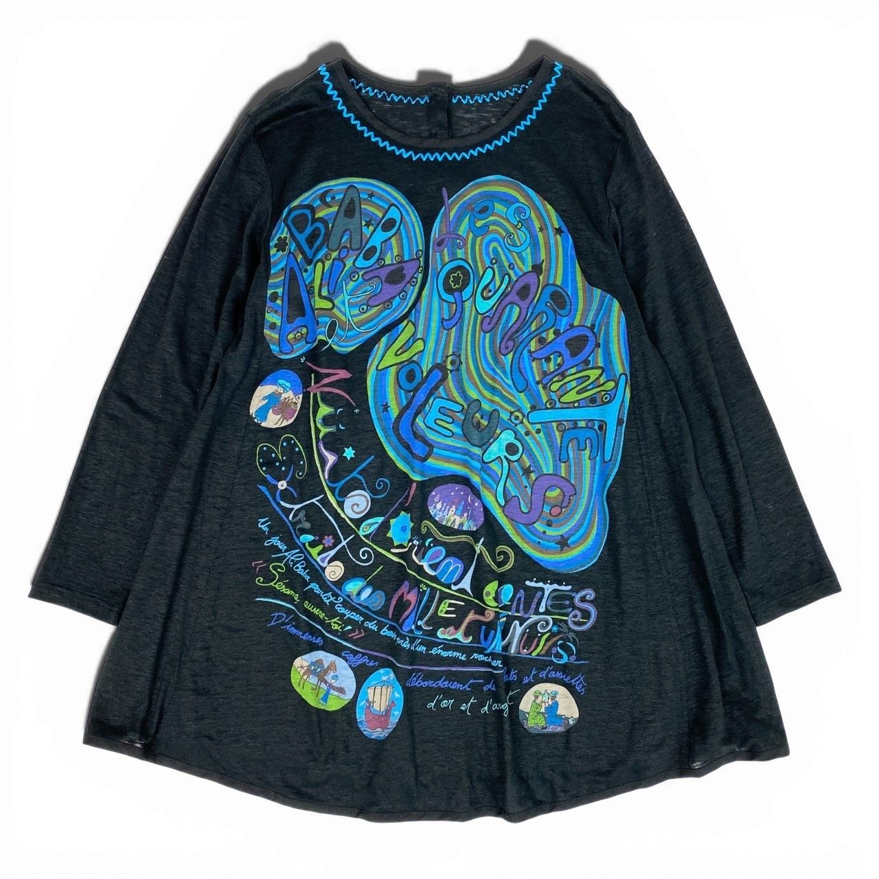 71a23 TOKUKO 1er VOL トクコプルミエヴォル リネン100 長袖ワンピース