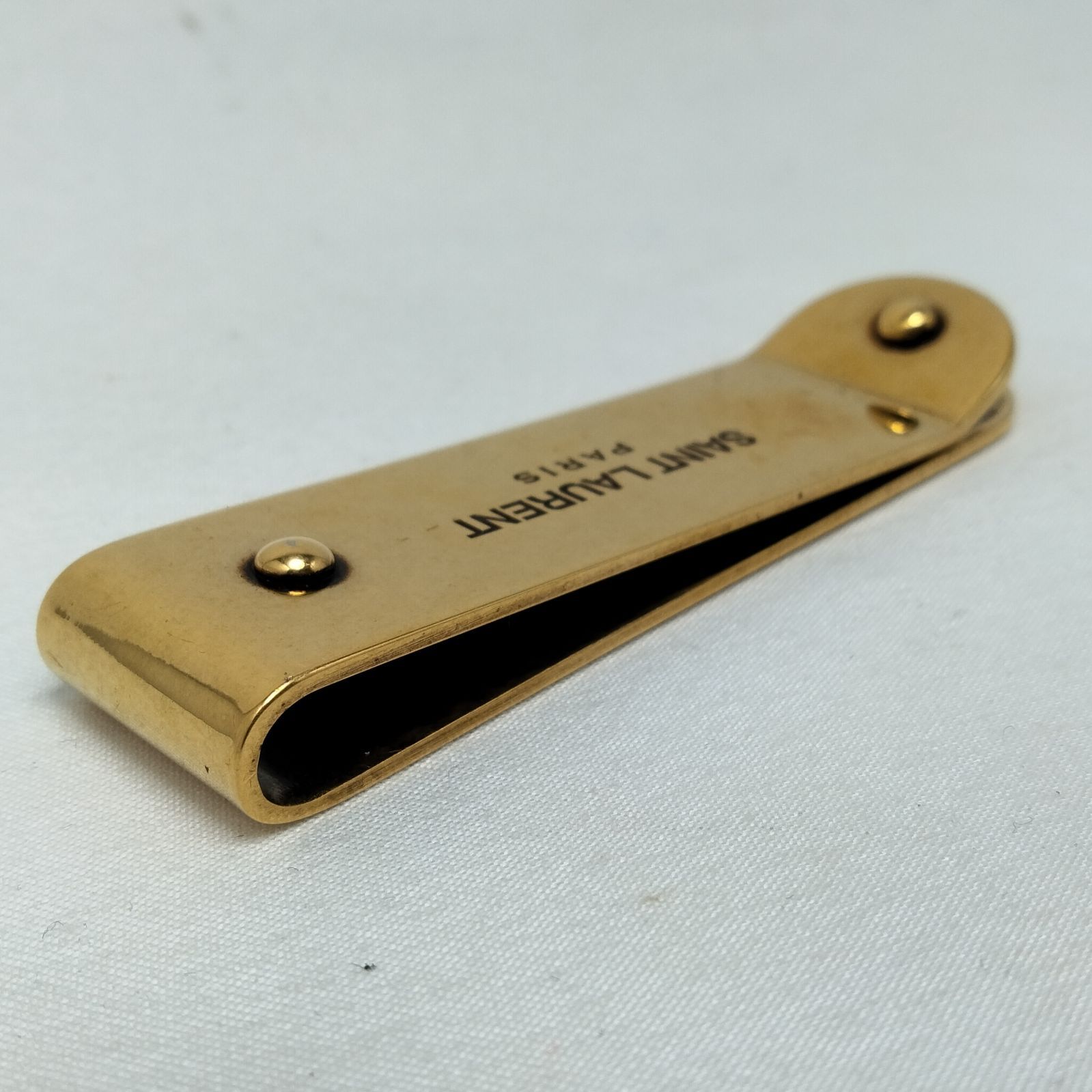 SAINT LAURENT サンローラン メタル ゴールド マネークリップ ✨️SAINT LAURENT✨️サンローラン マネークリップ ゴールド - メルカリ