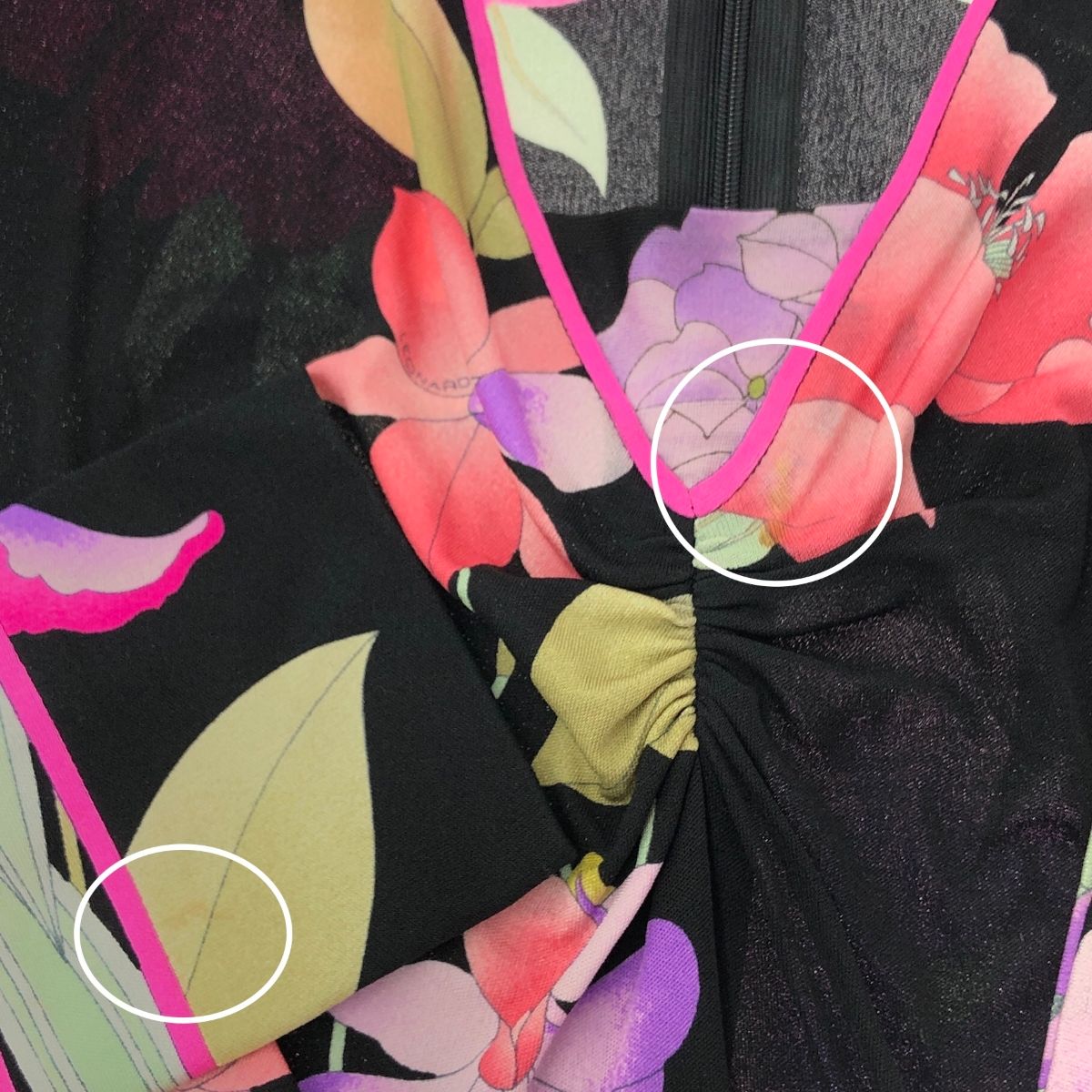 LEONARD レオナール 長袖ワンピース サイズ:38 メインライン/花柄