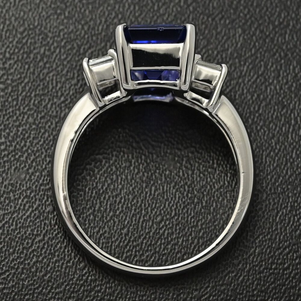 TA3.887ct/FD:0.496ct/大粒 タンザナイト ダイヤモンド リング・指輪