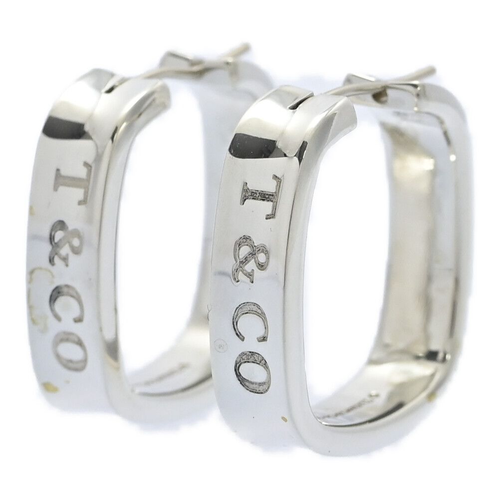 ティファニー ティファニー1837 スクエア フープ ピアス/Sv925-10.2g