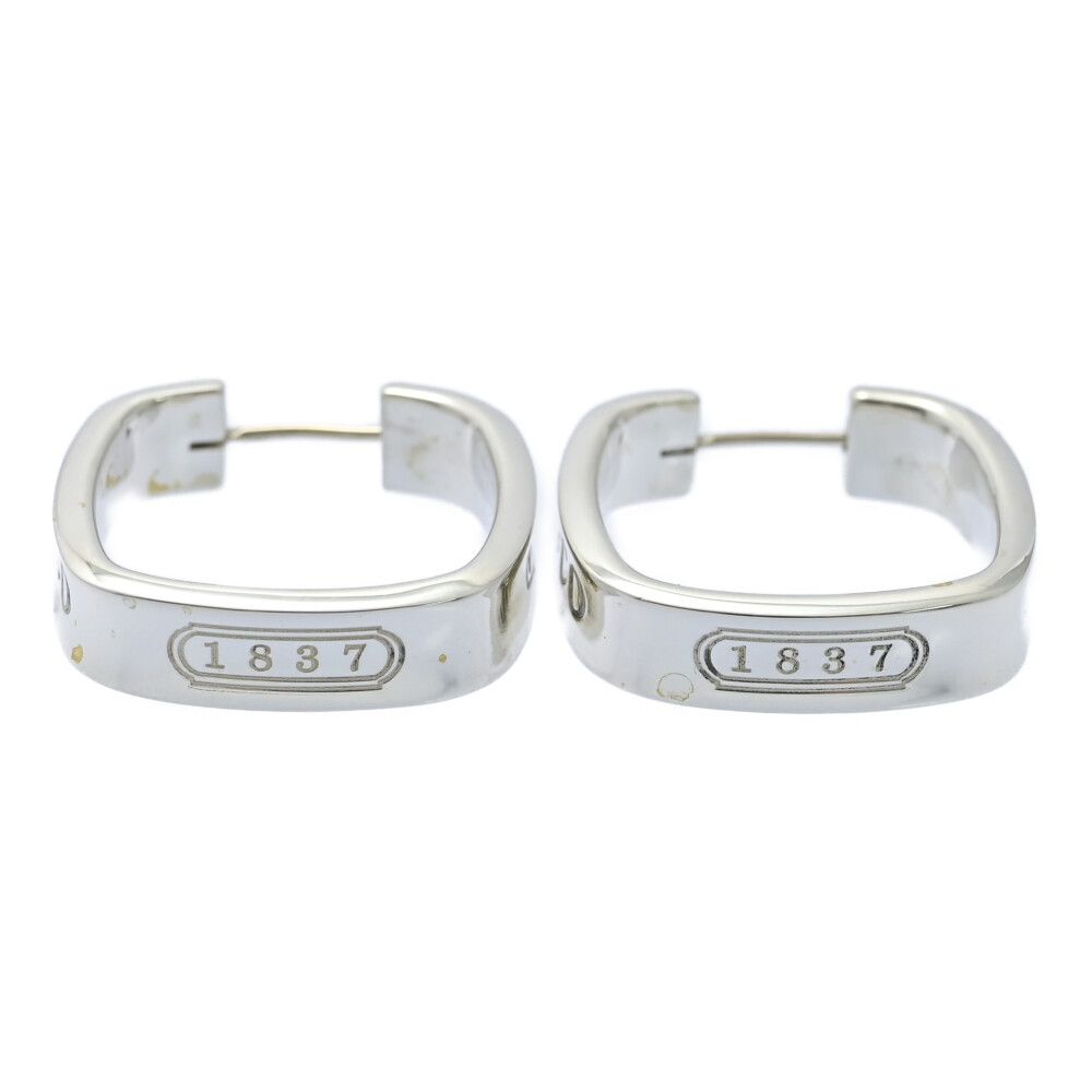 ティファニー ティファニー1837 スクエア フープ ピアス/Sv925-10.2g