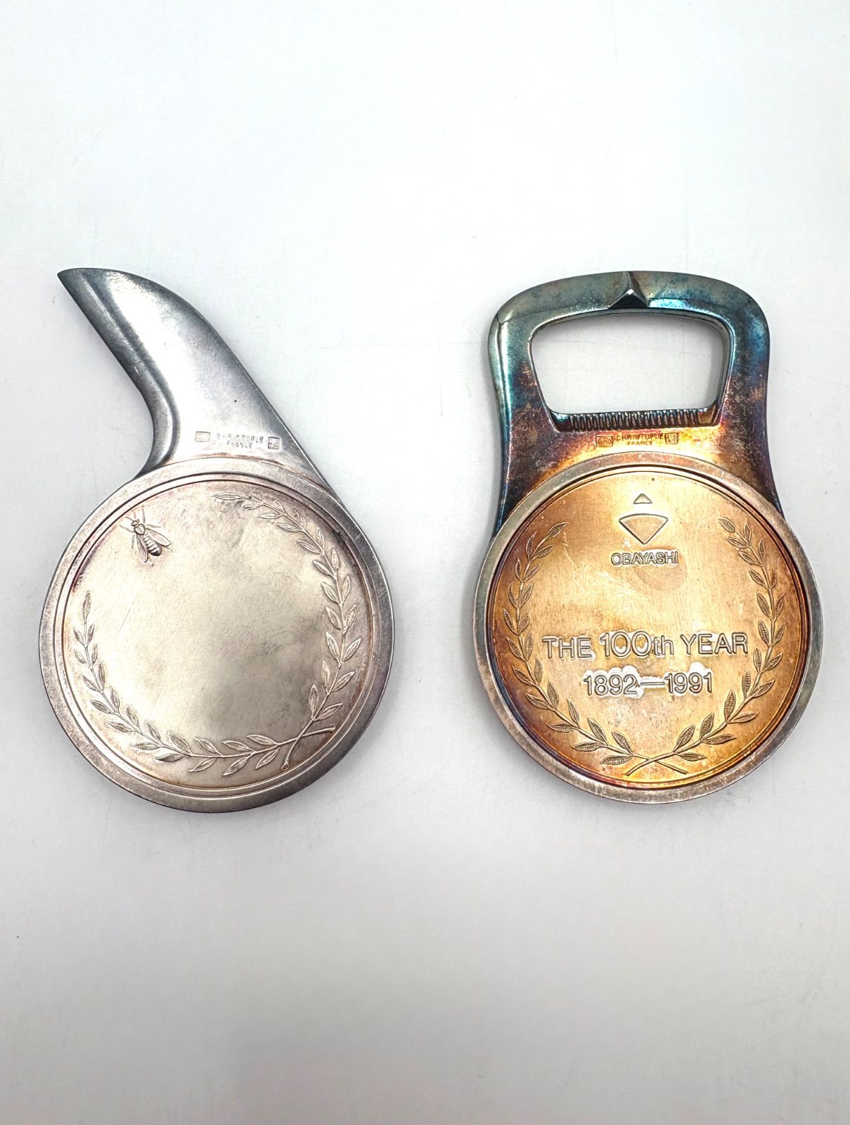 Christofle クリストフル 皇帝ナポレオン肖像画銀貨 ペーパーナイフ