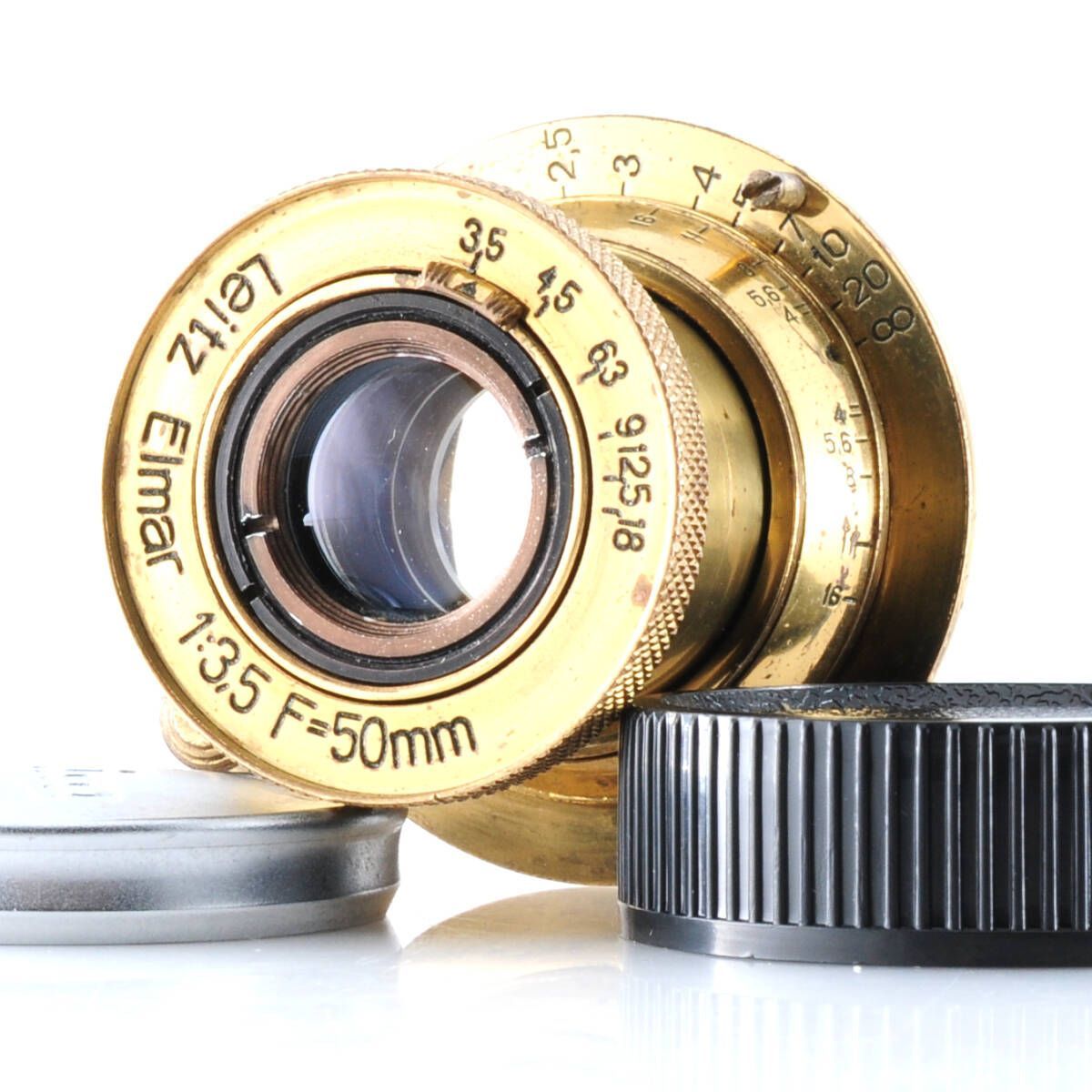 Leica Elmar 50mm f3.5 l39マウント ライカ】LEICA Elmar 50mm F3.5 エルマー 5cm Lマウント ゴールド L39