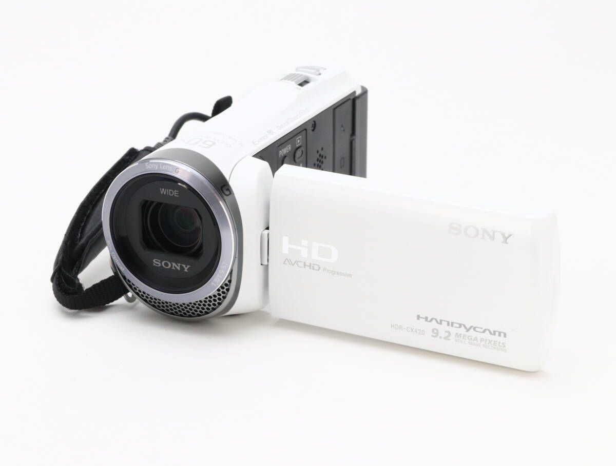 美品 SONY HDR-CX420 HANDYCAM ホワイト ビデオカメラ Amazon.co.jp: SONY ビデオカメラ Handycam CX420 内蔵メモリ32GB