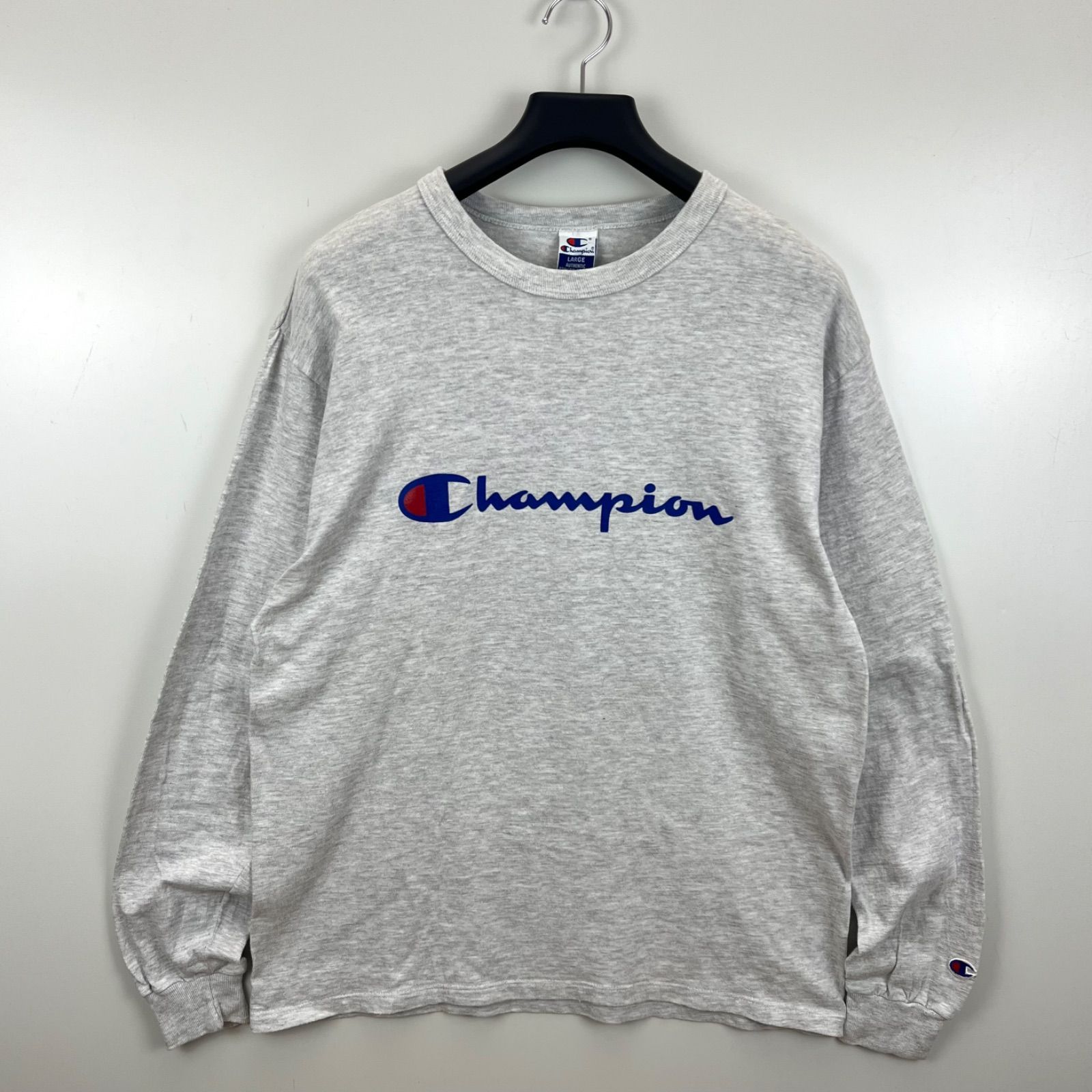 Champion 90s USA vintage LOGO L/S Tee L チャンピオン 定番ロゴ ロン 