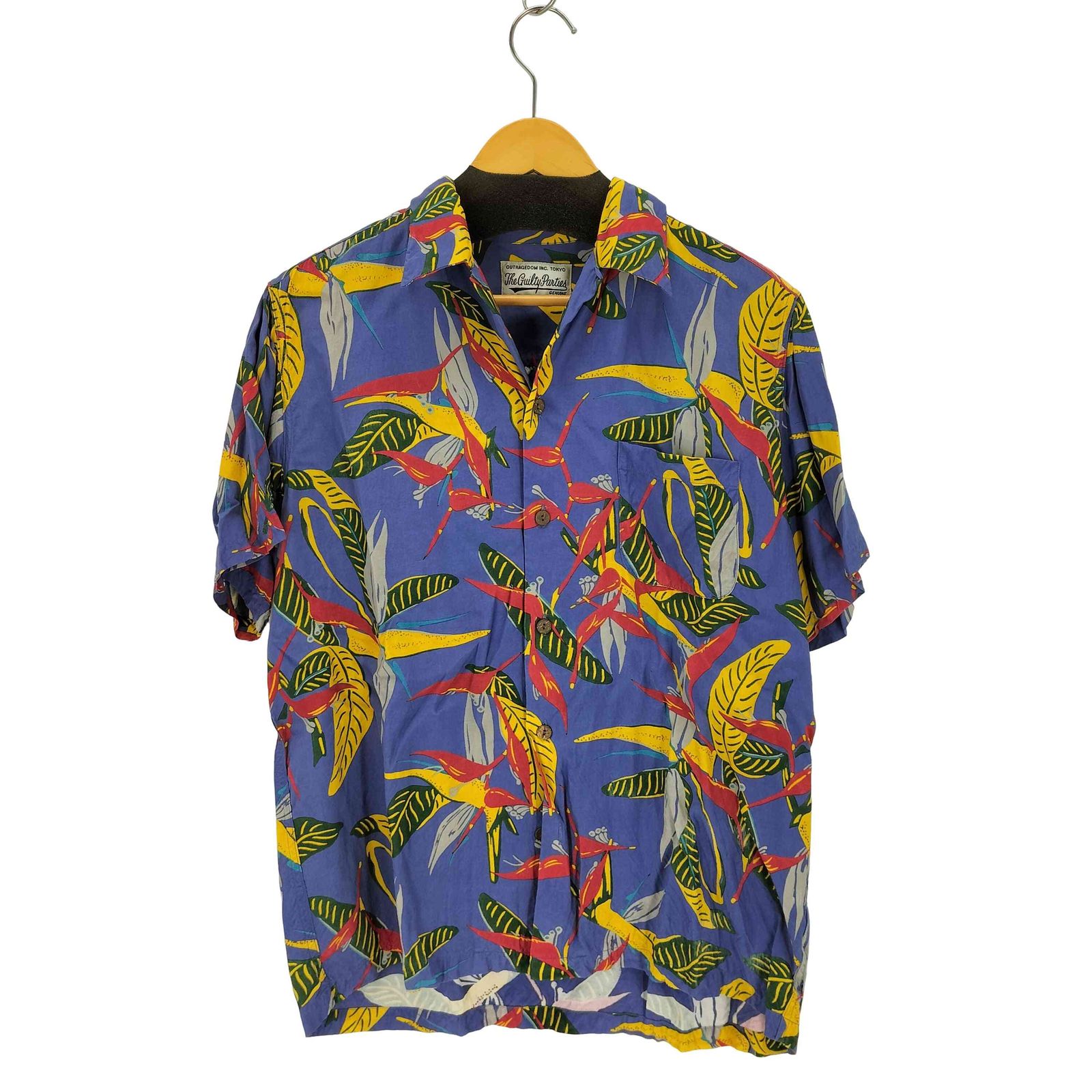 トップス WACKOMARIA22ssHAWAIIANSHIRT ワコマリア WACKO MARIA 極楽鳥花 S/S HAWAIIAN SHIRT メンズ JPN：L