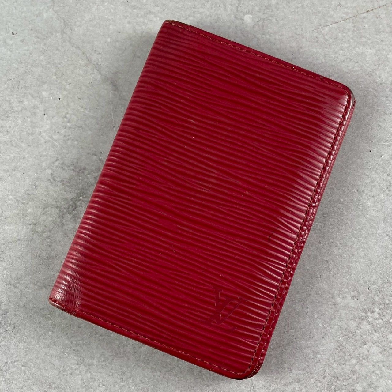 ルイ・ヴィトン　名刺入れ　エピ　赤 LOUIS VUITTON ルイヴィトン エピ カードケース 名刺入れ パスケース