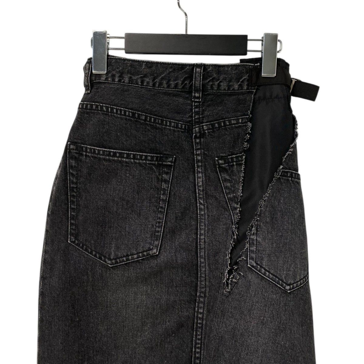 sacai 19AW Docking Wrap Pleated Denim Skirtドッキングラップ