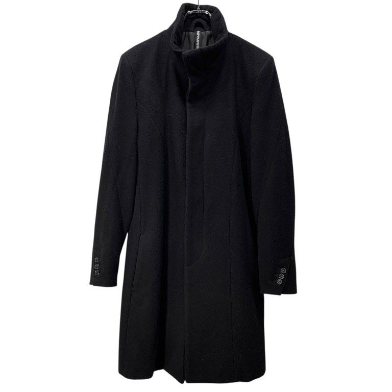 RIP VAN WINKLE 19AW CHESTER COAT ウールモッサフライフロントハイネックチェスターコート 比翼 ジャケット 定価79,200円 RIP VAN WINKLE 19AW CHESTER COAT ウールモッサフライフロント