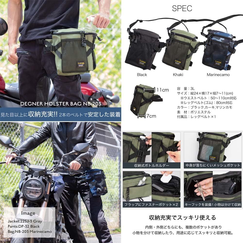 デグナー (DEGNER) ホルスターバッグ HOLSTER BAG NB-203 (マリンカモ
