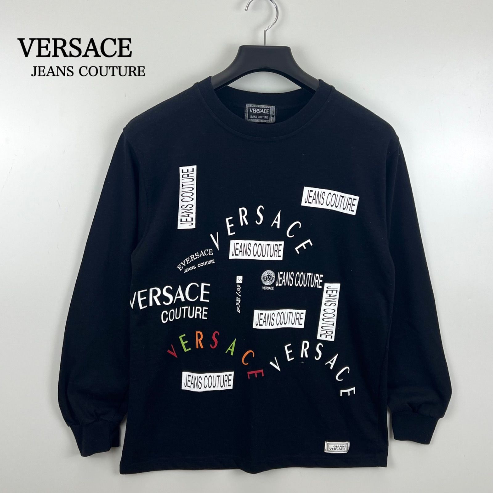 VERSACE JEANS COUTURE 90s ALIAS S.P.A archive panel logo L/S Tee