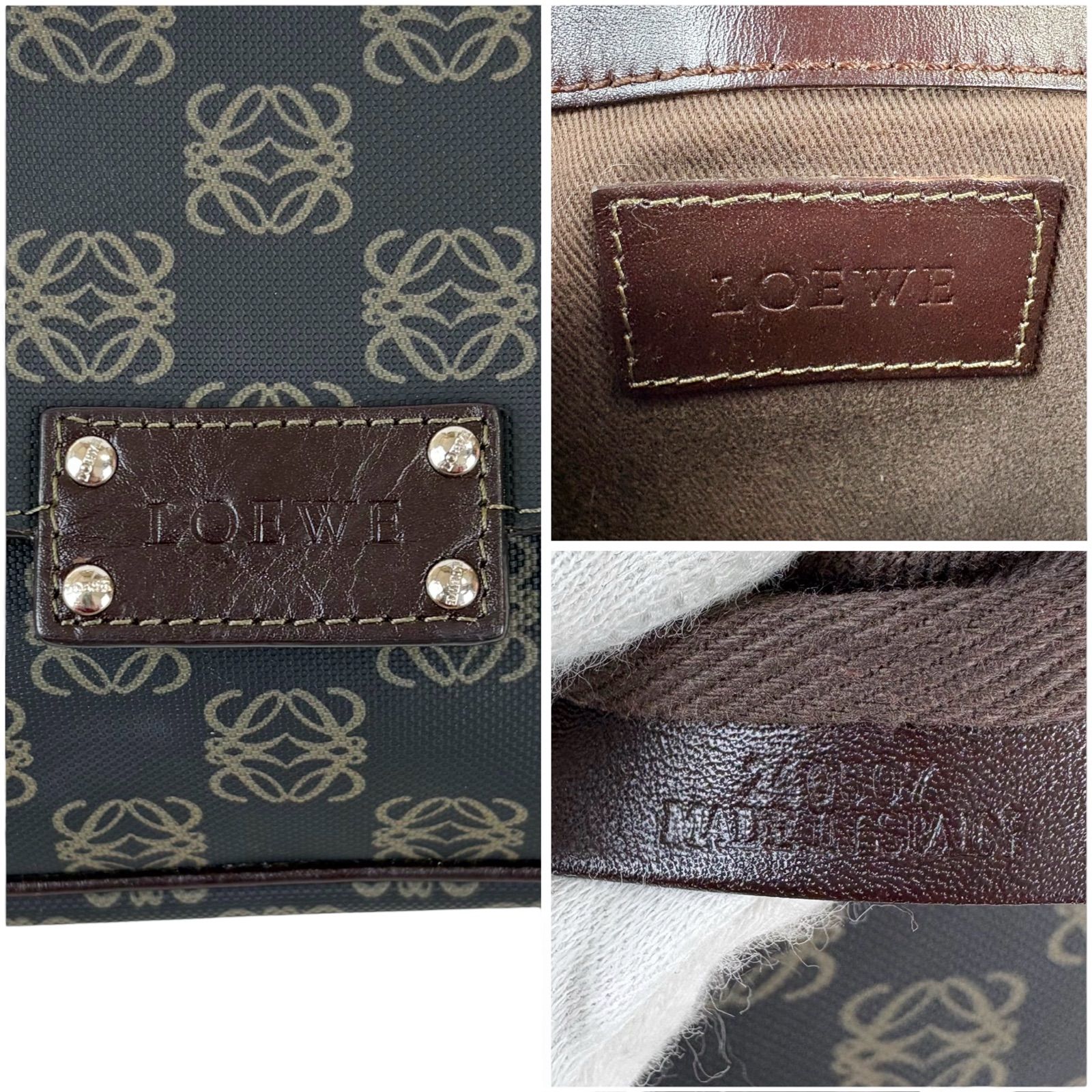 ロエベ LOEWE ウエストポーチ クロスボディバッグ リピートアナグラム