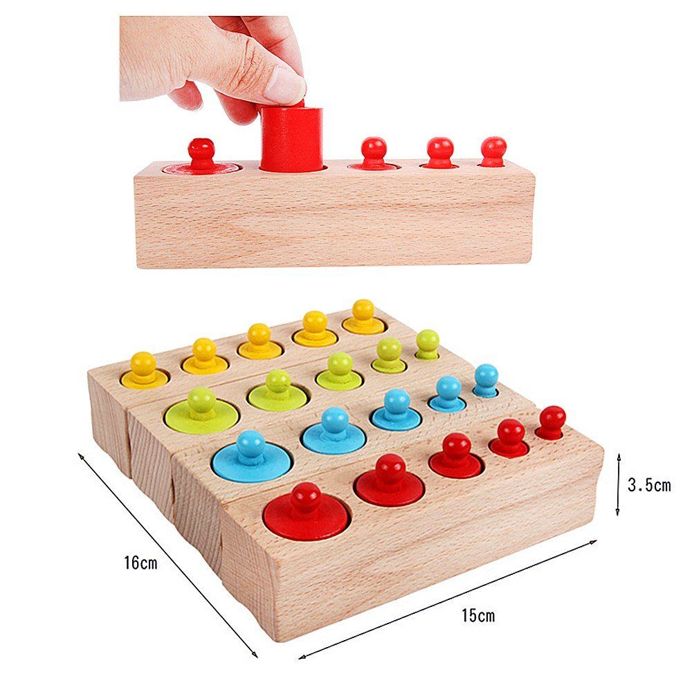 モンテッソーリ　円柱さし(4セット) Amazon.co.jp: Ms.0 円柱さし 4色セット 24pcs 幼児 論理的思考 感覚