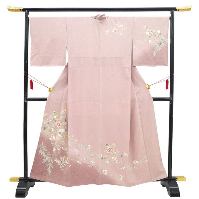 新古品】 訪問着 着物 未使用 フォーマル 正絹 袷 手描き友禅 手 新古品】 訪問着 着物 未使用 フォーマル 正絹 袷 手描き友禅 手