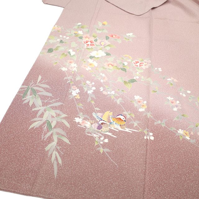 新古品】 訪問着 着物 未使用 フォーマル 正絹 袷 手描き友禅 手染め