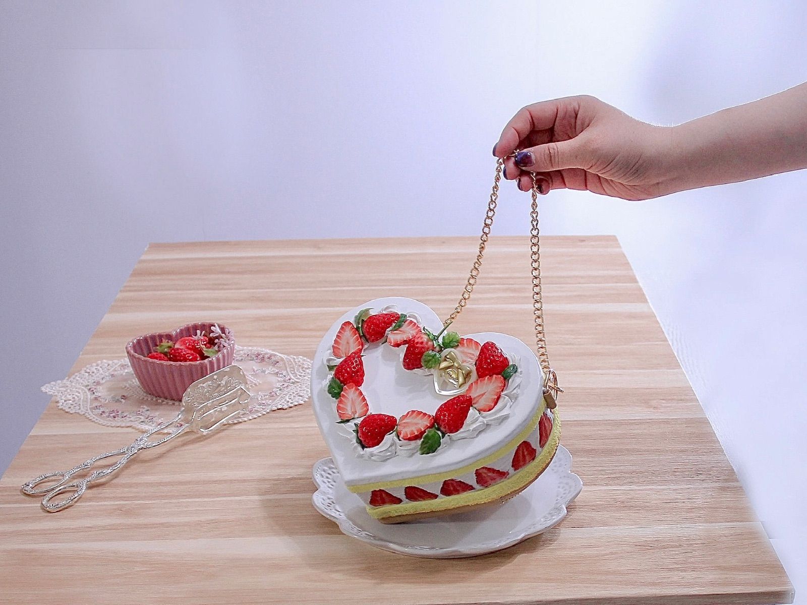 ハートのショートケーキバッグ - メルカリ