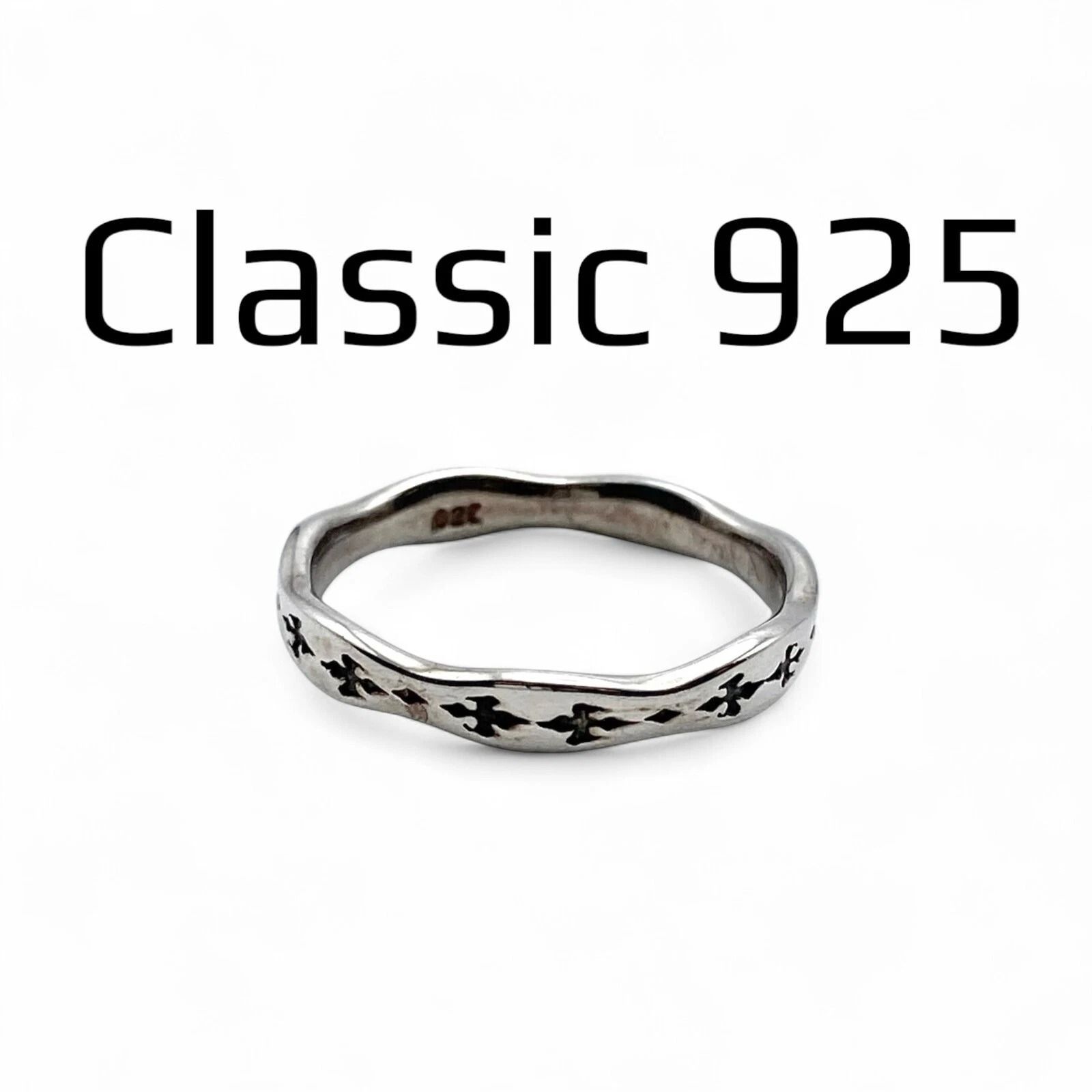 スタンプワーク】クロス Silver 925 刻印 Design Ring シルバー