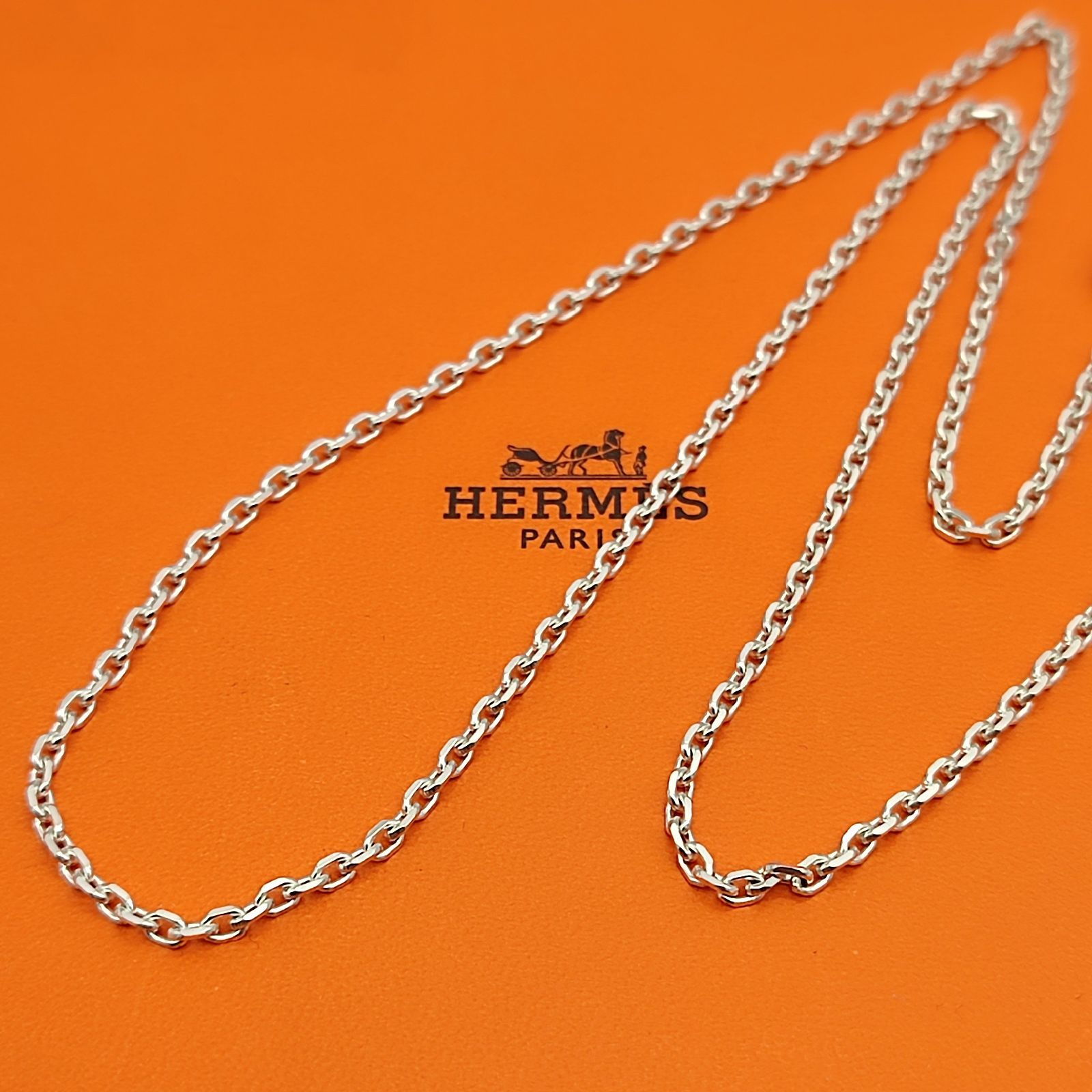 HERMES エルメス ヴィンテーシルバーチェーンネックレス　50センチ HERMES エルメス シルバー チェーン ネックレス 50cm 925 - メルカリ