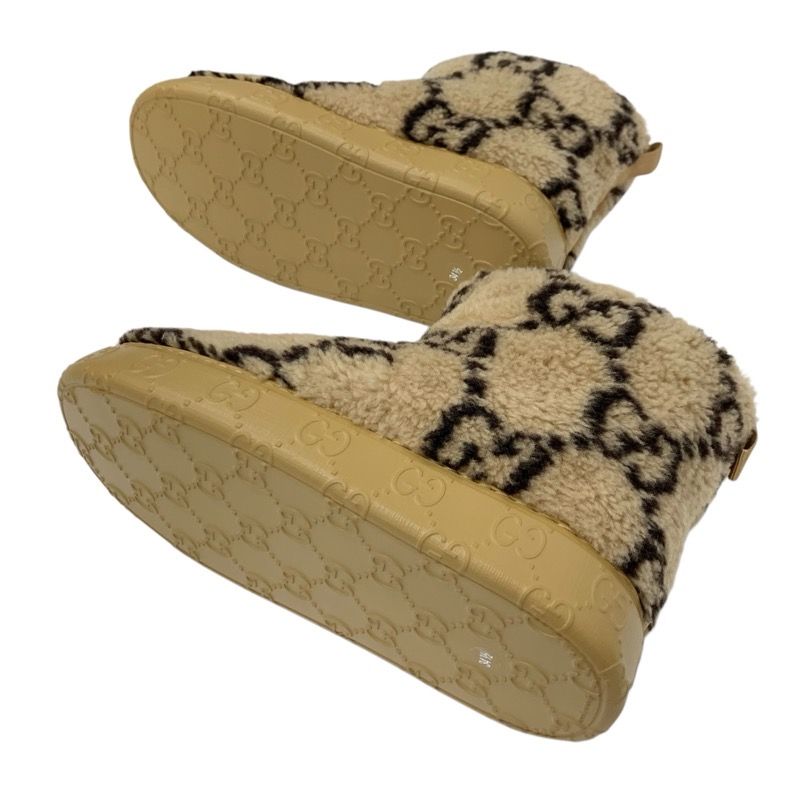 グッチ GUCCI ブーツ ショートブーツ 靴 シューズ ムートン ブラウン