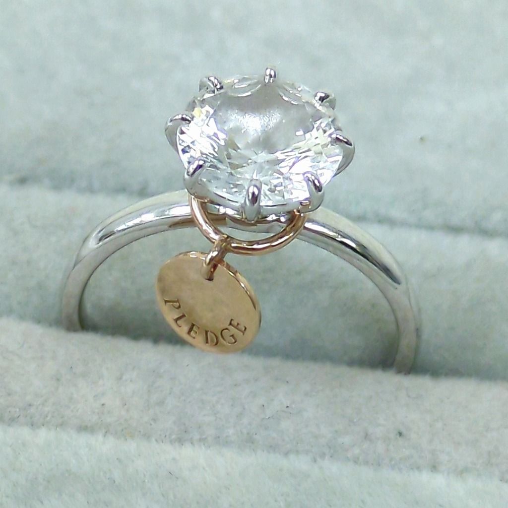 NIWAKA 俄 ニワカ プロポーズ用リング シルバー925 金750 コンビ 11号