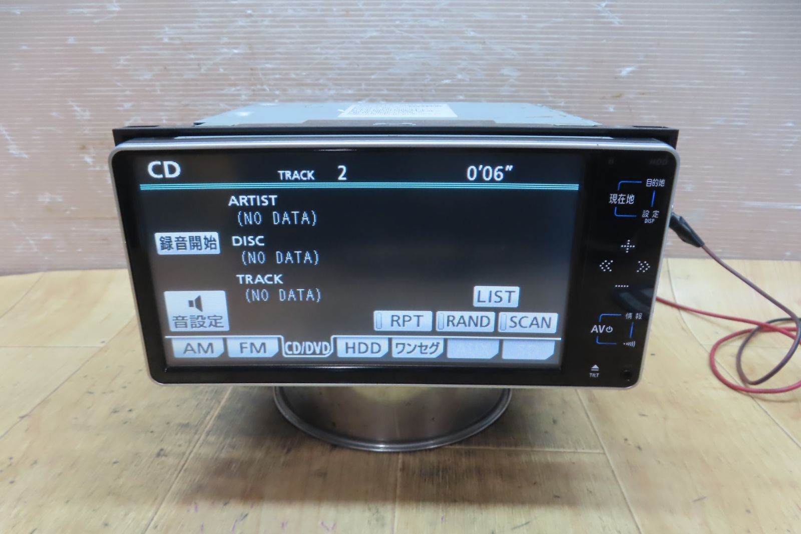 トヨタ純正ナビ HDDナビ NHDT-W59 2009年地図データ DVD CD 再生OK NHDT-