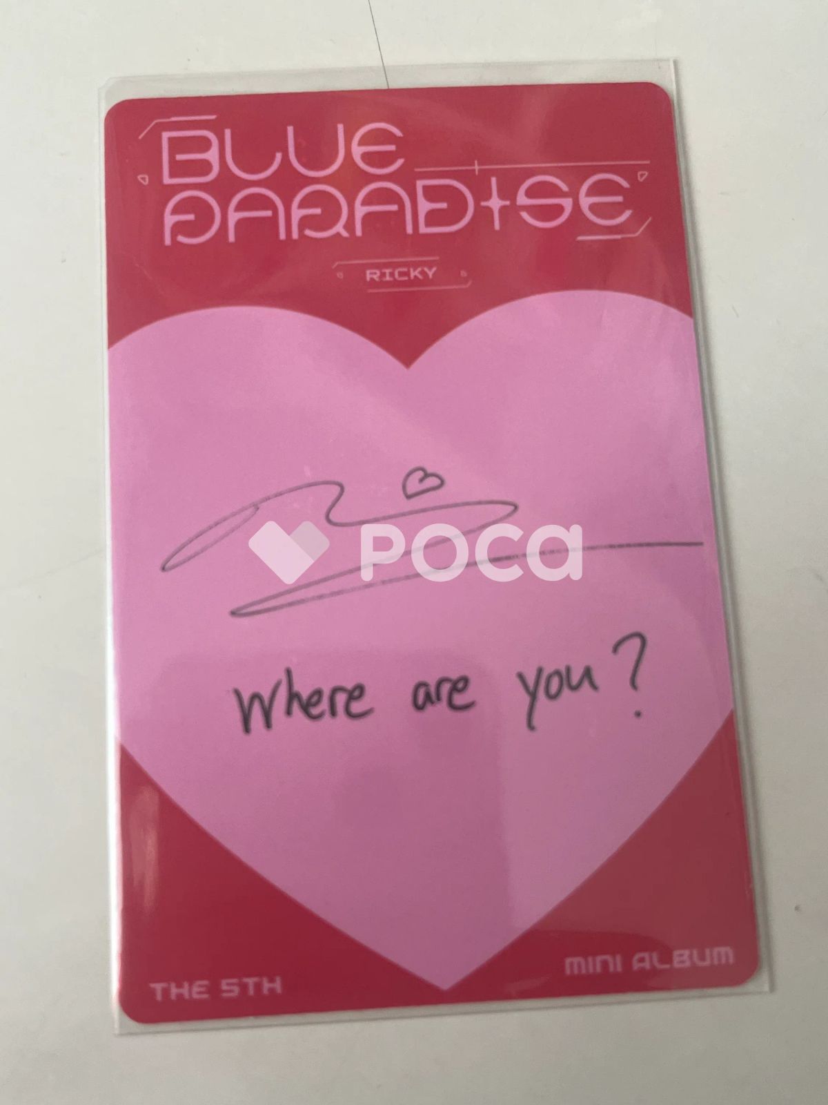 ZEROBASEONE リッキー BLUE PARADISE DIGIPACK VER. デジパック - メルカリ