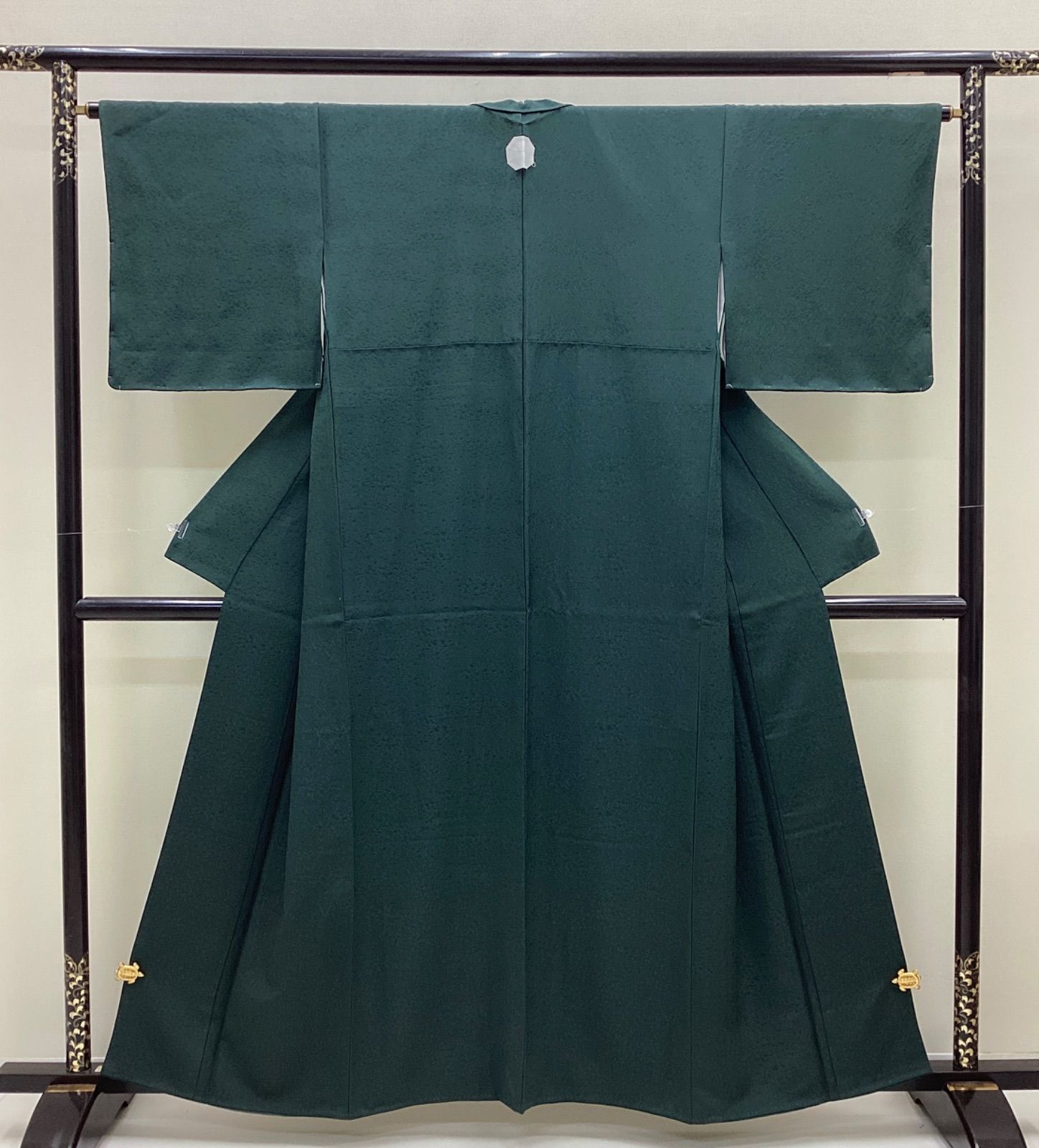新品未使用 袷着物 色無地 縫紋 深緑色 正絹 R293 - メルカリ