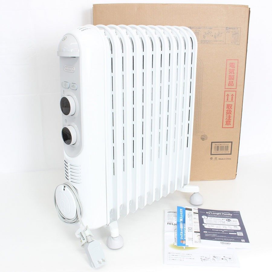 【美品】 デロンギ RHJ45M1115-LG アミカルド 美品】デロンギ アミカルド オイルヒーター RHJ45M1115-LG ライト