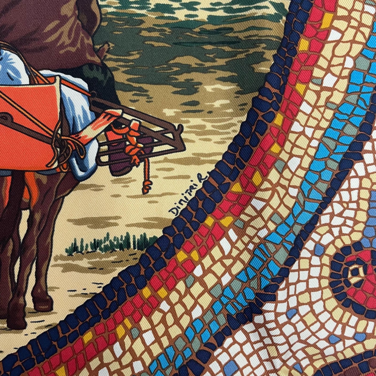 新品同様 希少 HERMES エルメス カレ90 ヒマラヤ杉の下で SOUS LE