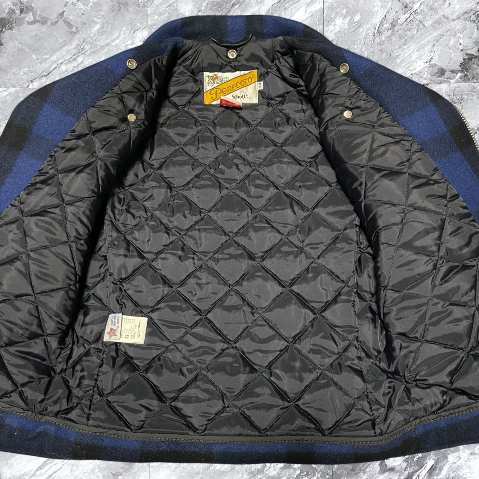 Schott チェック ウール ダブルライダース ジャケット Schott ショット ダブルライダースジャケット チェック ウール