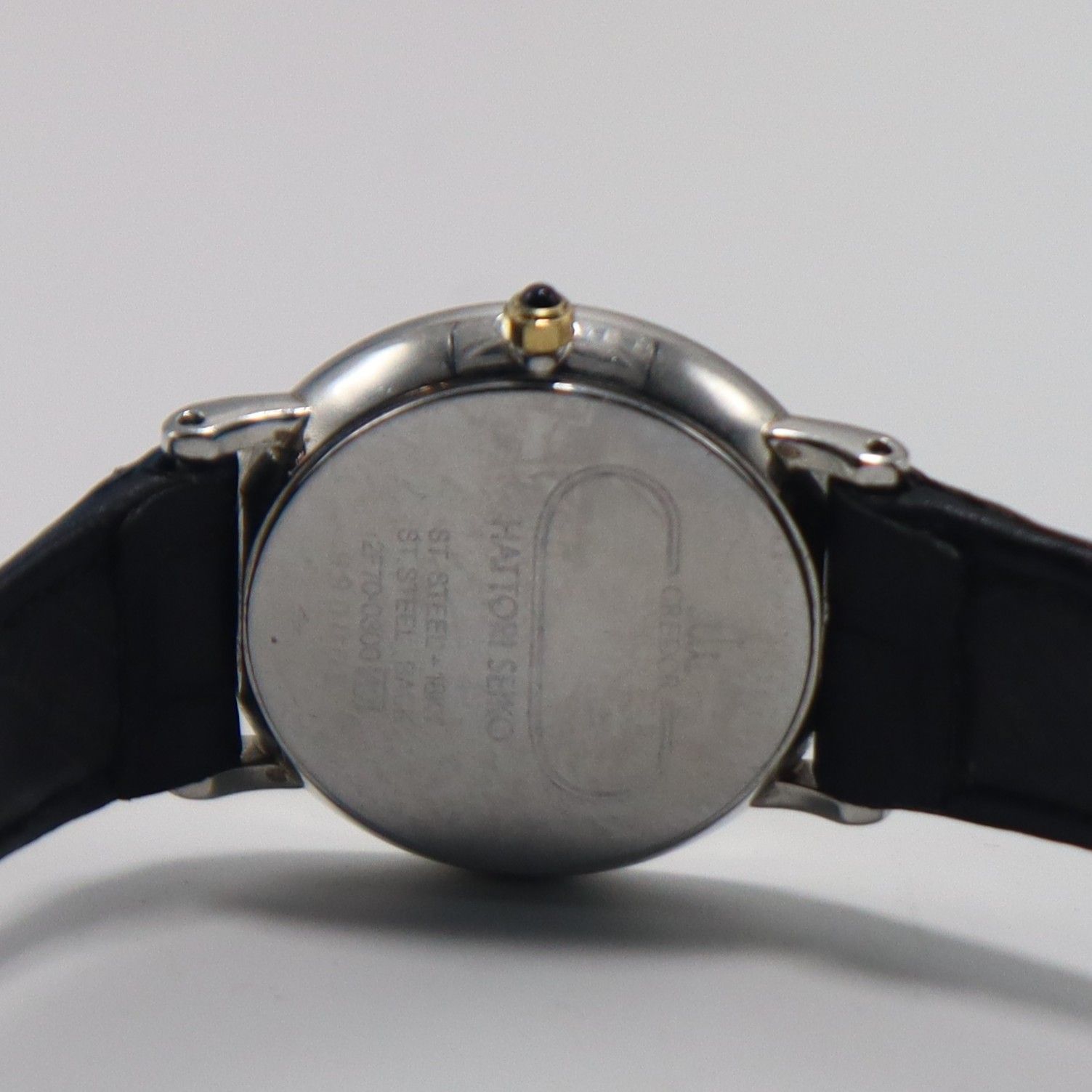セイコー クレドール 2F70-0300 クォーツ 18KT＋SS ローマン ブラック 