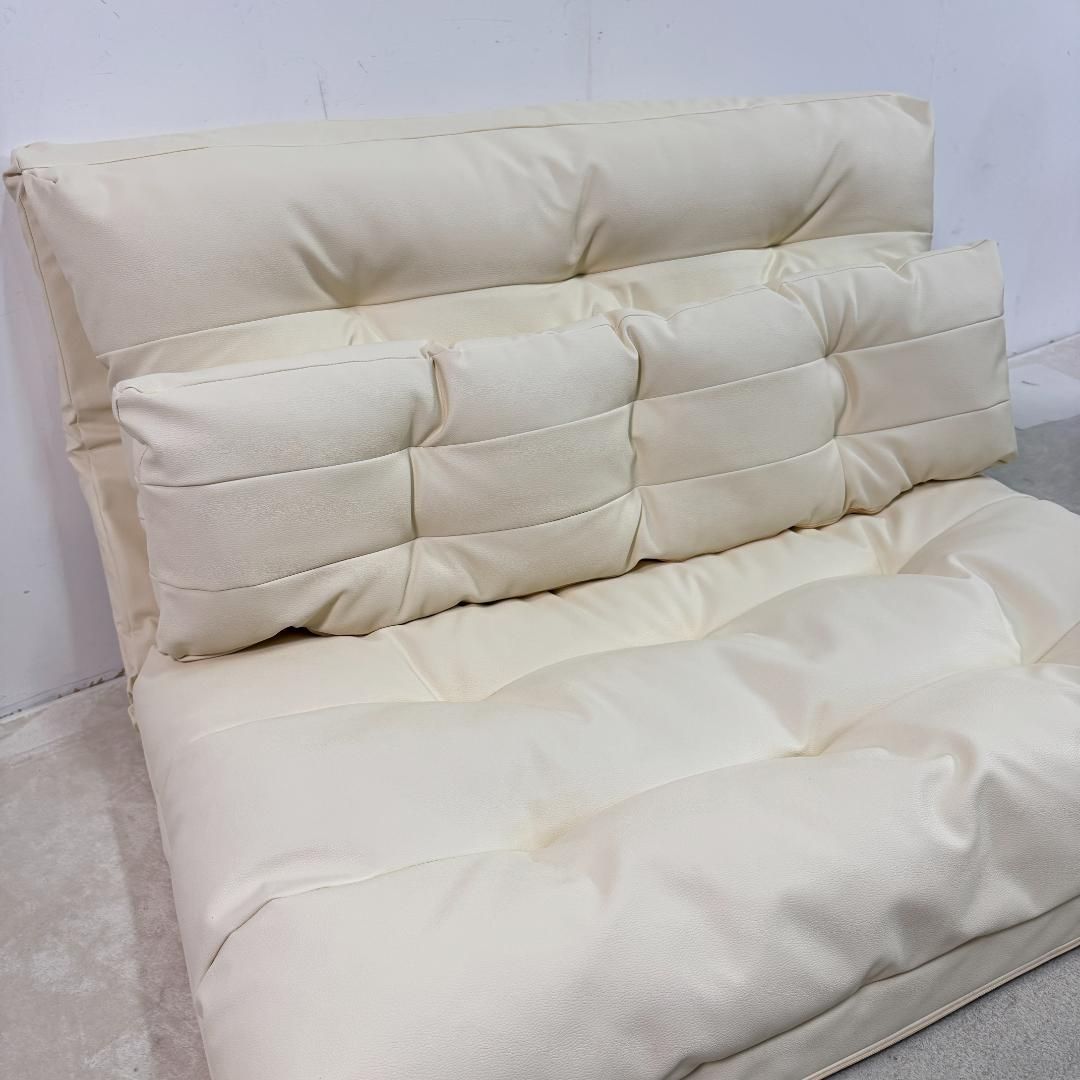 ソファベッド ソファ 二人掛け PUレザー 座椅子 折り畳み1627-220