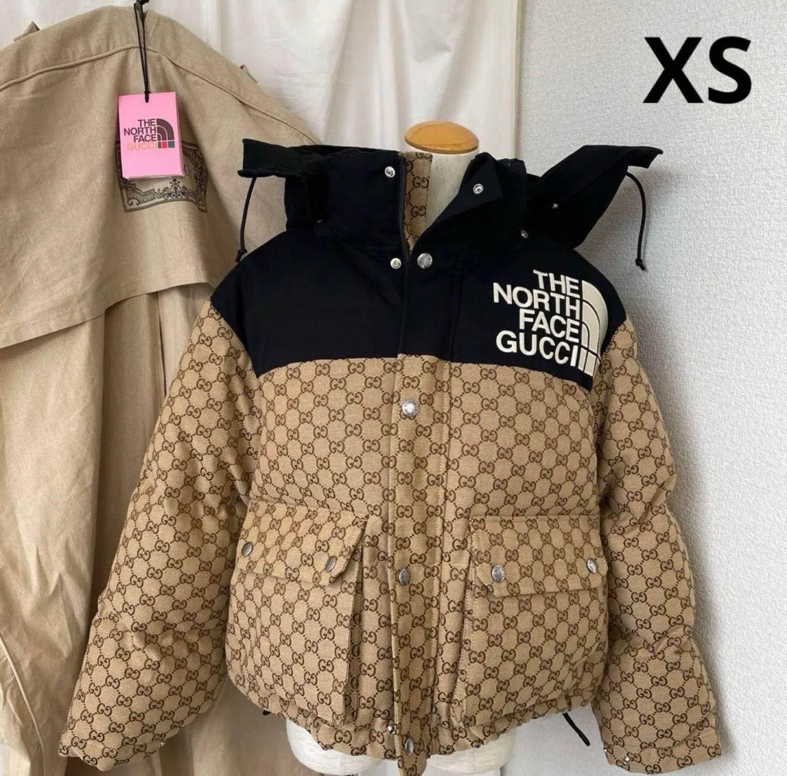 グッチ GUCCI ノースフェイス THE NORTH FACE 670908 GG総柄ロゴ刺繍 