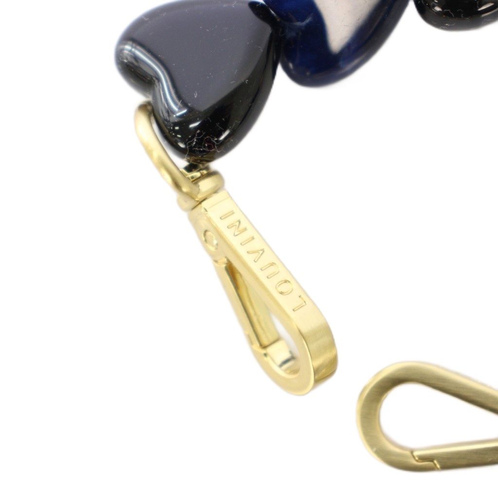 ルヴィニ LOUVINI スマホショルダーストラップ ハートチェーン バイ