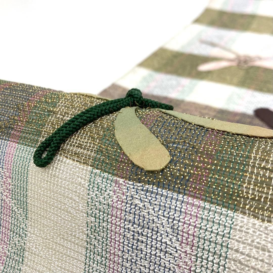 着物と帯 時流】N25858◇正絹 九寸名古屋帯◇刺衲 とんぼ 未使用品