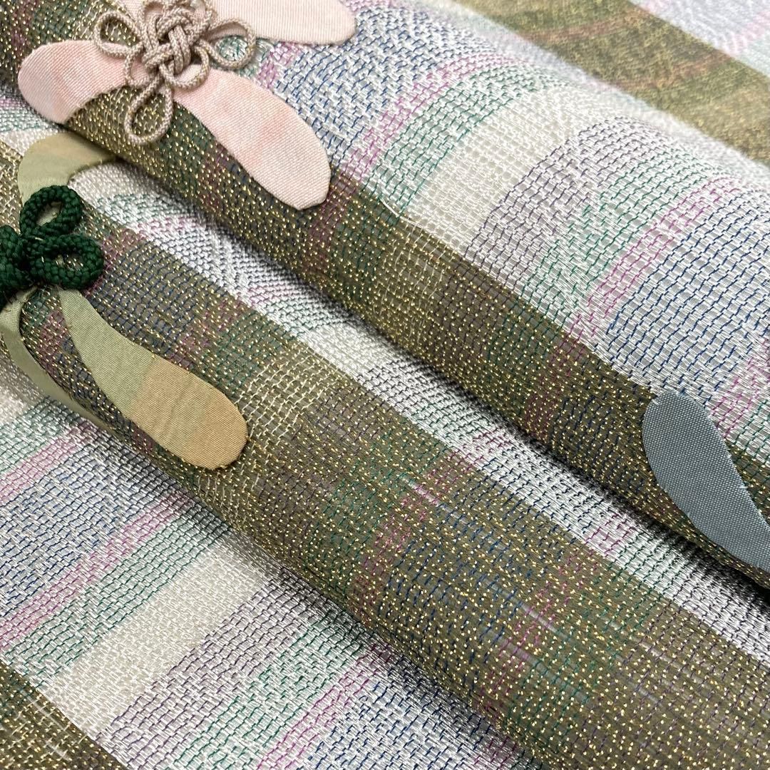 着物と帯 時流】N25858◇正絹 九寸名古屋帯◇刺衲 とんぼ 未使用品