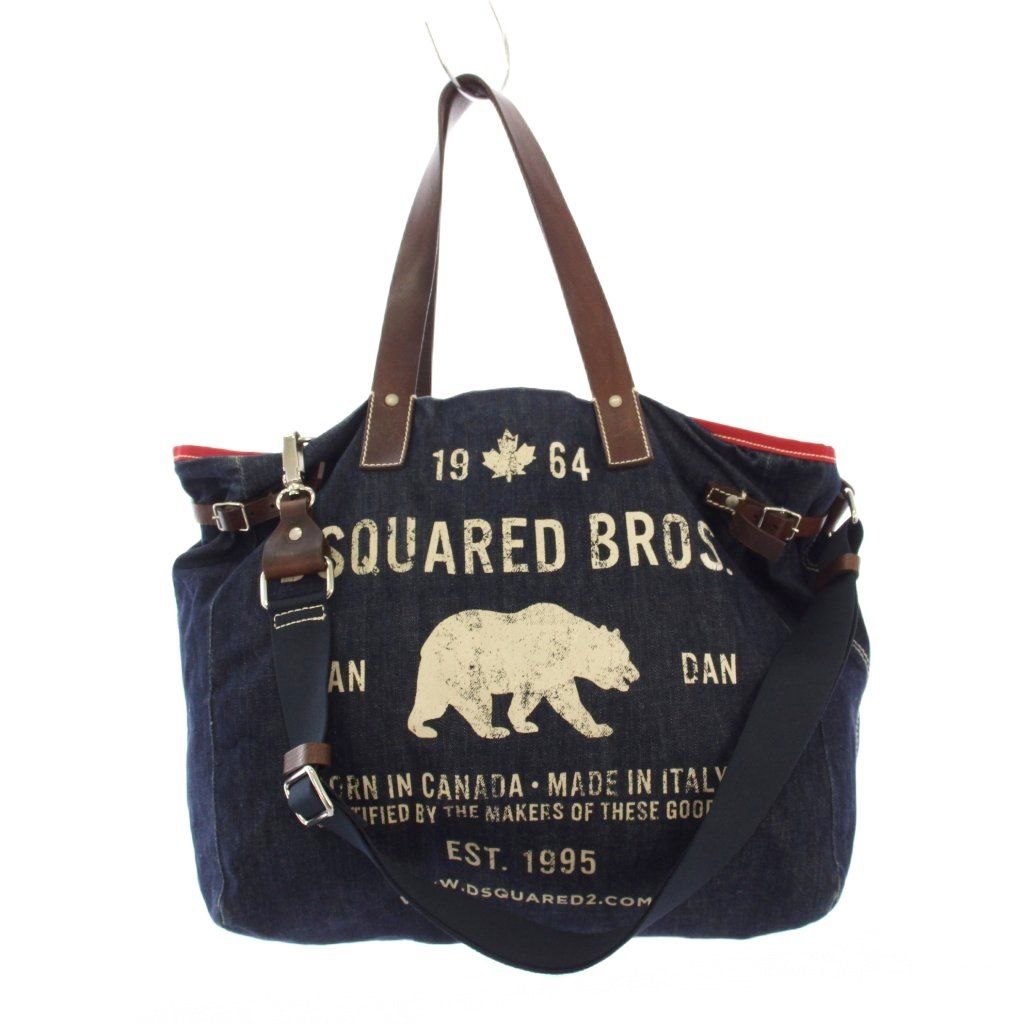 ディースクエアード デニム　ボストンバッグ　ショルダーバッグ　トートバッグ ディースクエアード DSQUARED2 デニムトートバッグ ショルダーバッグ