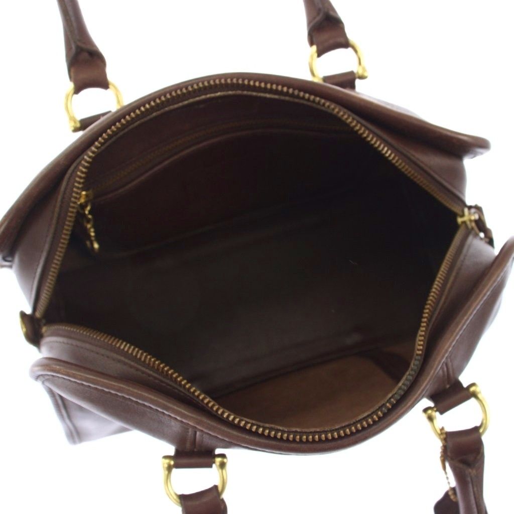 コーチ COACH ミニボストンバッグ ハンドバッグ レザー 茶 9871 /KH  