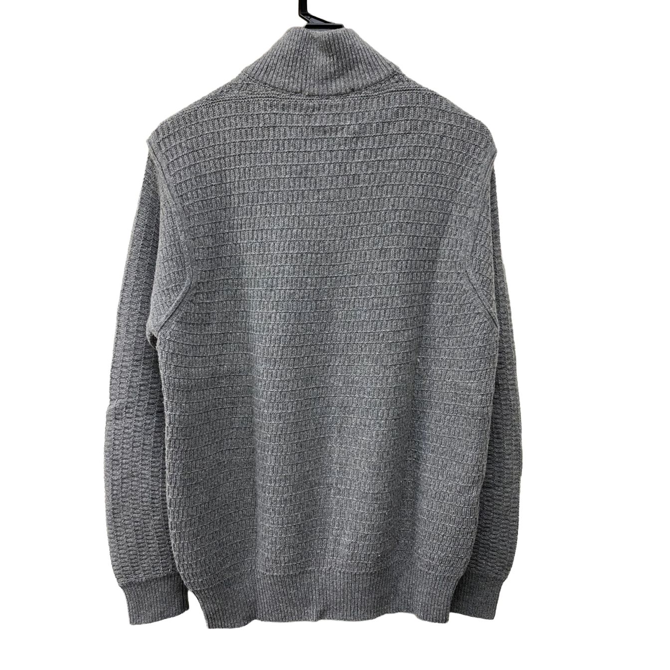 フェラガモ ハーフジップニット ガンチーニ レザー ウール70