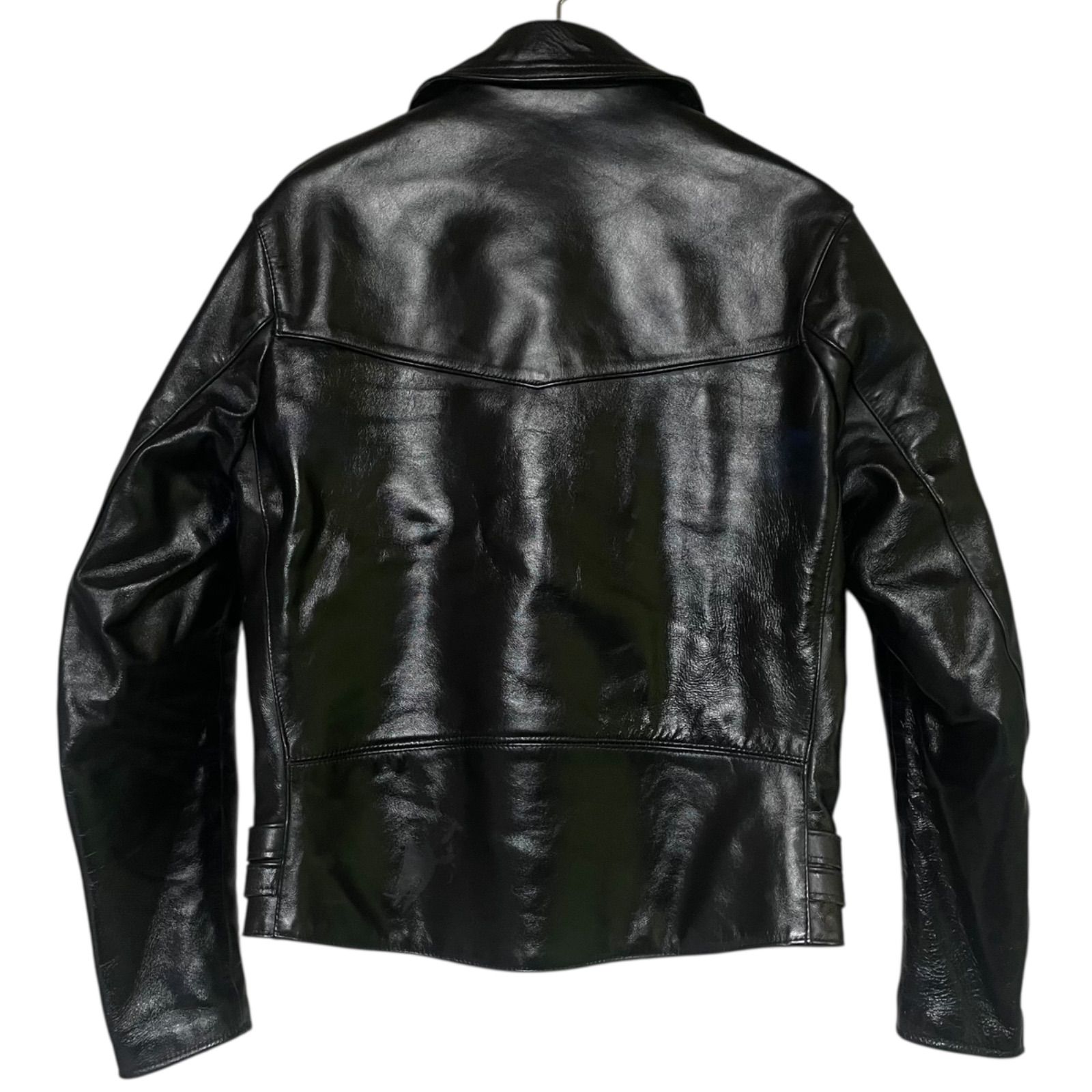 666 Triple Six Double Leather Riders 黒 36 黒金タグ トリプル