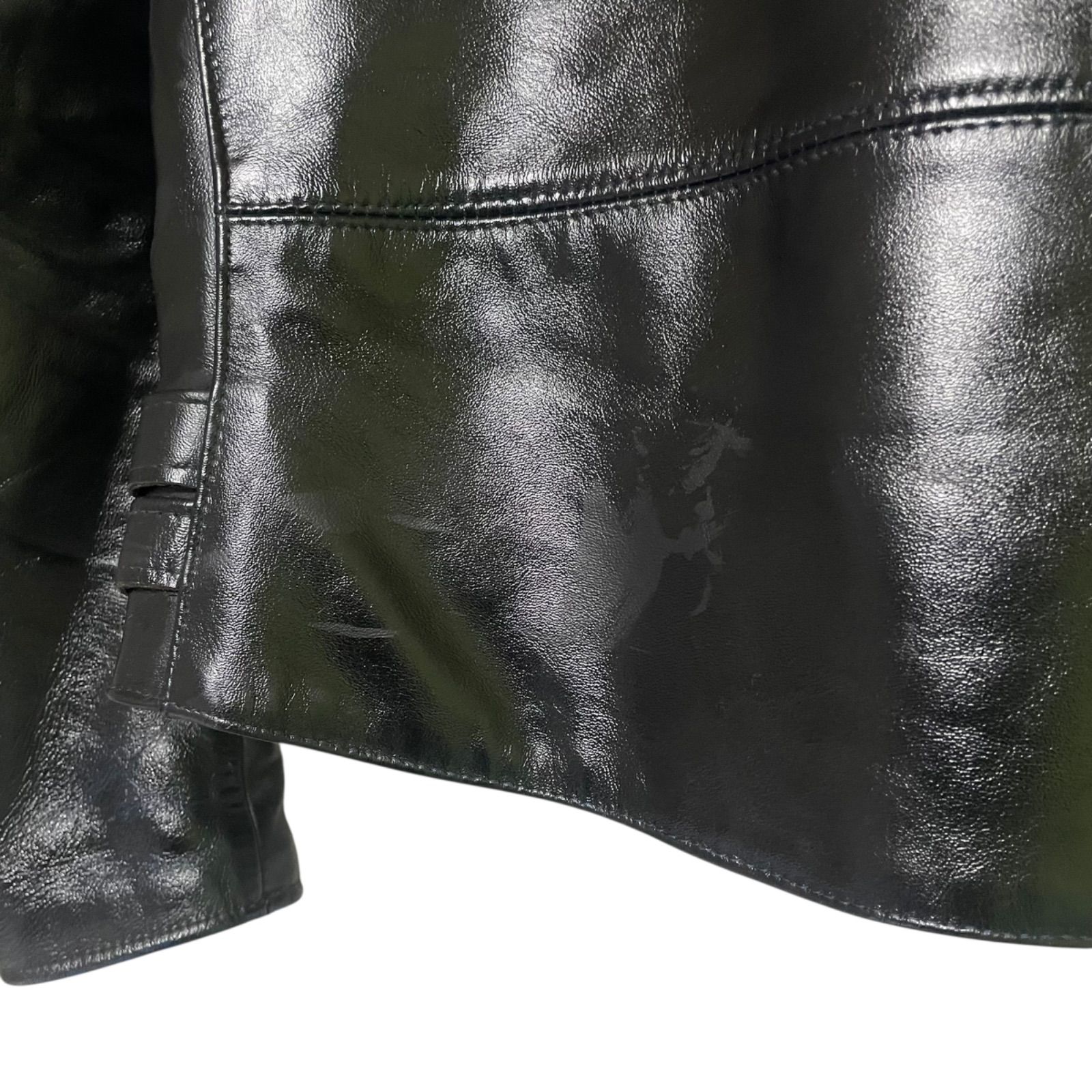 666 Triple Six Double Leather Riders 黒 36 黒金タグ トリプル