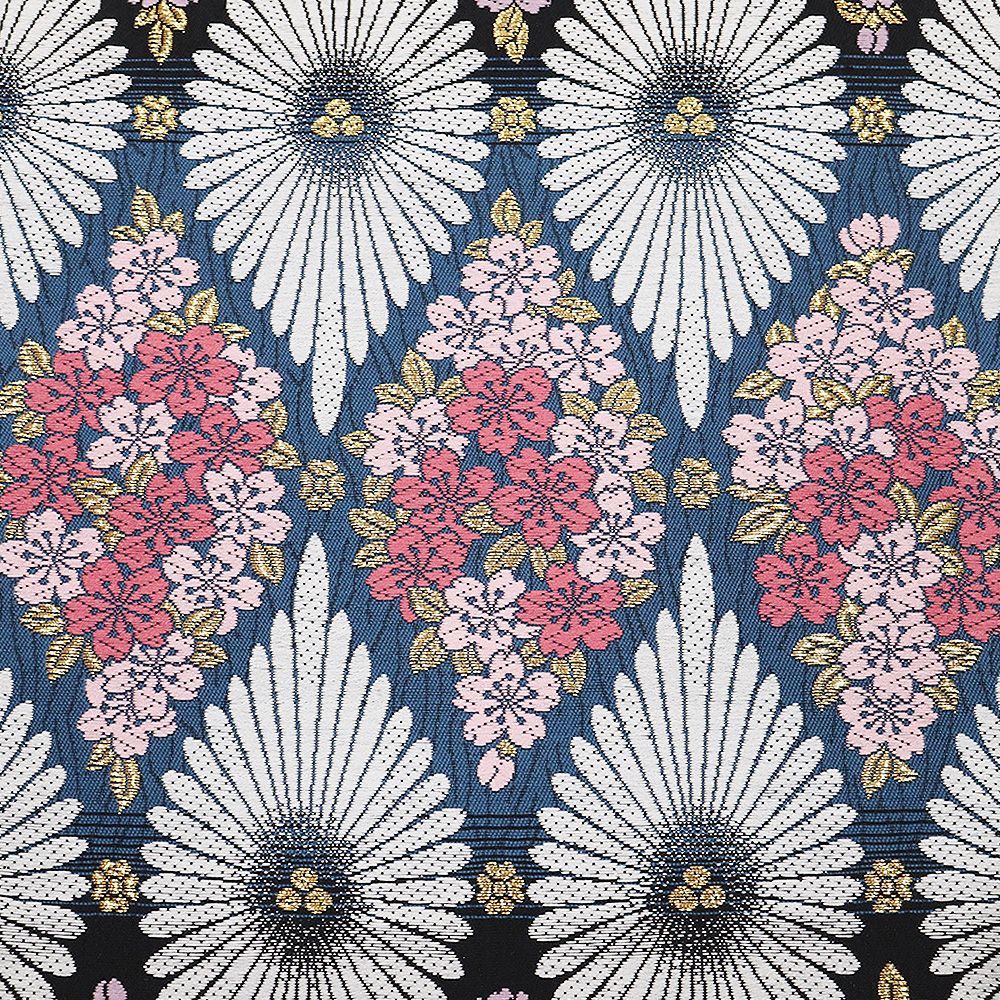 美品❣️正絹❣️全通柄❣️膨れ織り❣️暈し染め❣️オリエンタル更紗❣️艶やかな袋帯❣️ 601y10☆袋帯 西陣織「祥園」田中工芸織物 金通し 六通☆美品 成人式