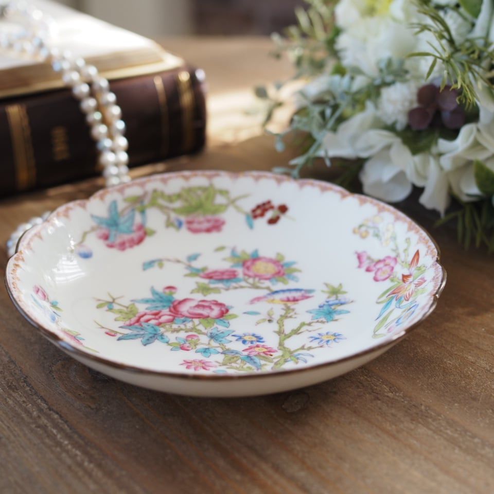 美品】英国ミントンminton 花鳥図柄 プレート単品 西洋陶磁 ティー